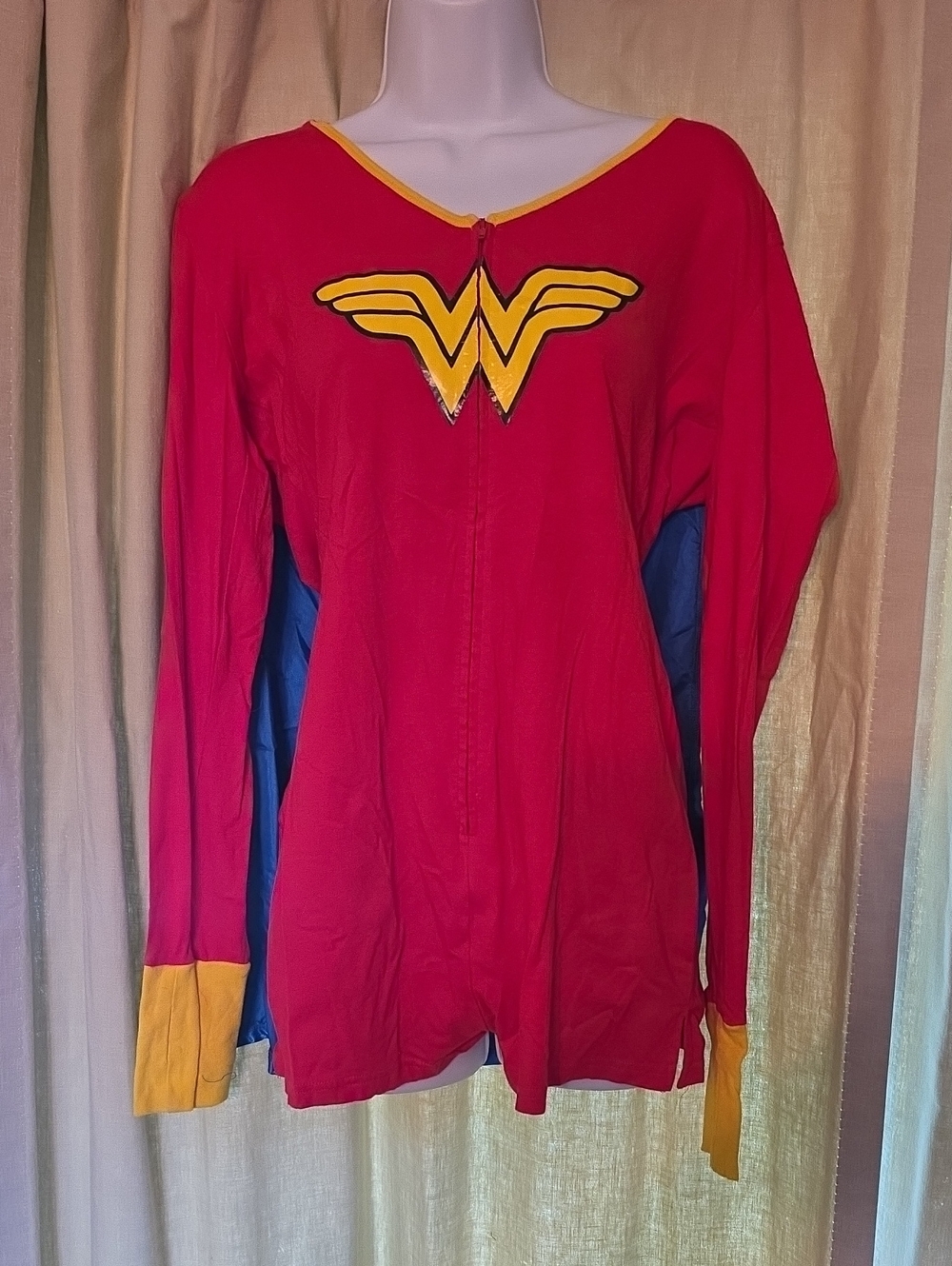 Womens Wonder Woman Zip Front Romper